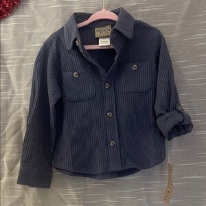 Kids Navy Button Down Shirt